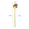 304 aço inoxidável colher redonda pequena colher de café 10/13/15cm colher de mistura colher de sobremesa colher de presente colher pequena
