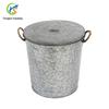 Lixeira Escandinava Balde de Ferro em Formato de Barril Balde de Armazenamento de Ferro Cesto de Lixo Metálico com Tampa para Exterior Lixeira de Ferro Retrô