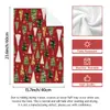 Paño de cocina navideño transfronterizo europeo y americano gofrado navideño de cocina absorbente paño de té multifuncional paño de limpieza para lavar platos
