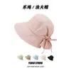 Sombrero de Pescador con Olas de Cabeza Grande para Niños, Sombrero de Sol para Exteriores de Primavera y Verano, Protección UV, Ala Grande para Cara Pequeña, Sombrero de Sol con Lazo Pequeño