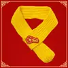 Bufanda de Año Nuevo para Gatos y Perros Transfronteriza, Bufanda Tejida Roja para el Festival de Primavera, Estilo Chino con Buen Significado Auspicioso, Hecha a Medida para Perros Grandes