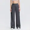 Pantalones de yoga de pierna ancha y fluidos de cintura alta para mujer, pantalones deportivos rectos de corte holgado, adecuados para usar como ropa exterior, efecto adelgazante, para fitness y uso casual, tallas grandes disponibles