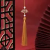 Ventilador Dourado com Estampa de Pérolas 12cm Franja Borla Joia Artesanal Peças de Acessórios Semi-Acabados para Ventilador Hanfu DIY