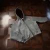 Sudadera con capucha para hombre, capa de aire de peso pesado, estilo emperador, color rojo interior, 350g, chaqueta cárdigan xy, estilo corto, primavera y otoño, estilo americano