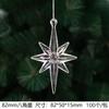 Novo Acrílico Transparente Cristal Floco de Neve Pingente Decoração de Natal Árvore de Natal Cristal Floco de Neve Decoração de Natal