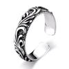 Anillo Plata Hombre Moderno Cool Anillo Único Simple Retro Patrón Hierba Tang Tótem Dedo Índice celibato Anillo de Cola Anillo
