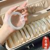 Novo Bracelete de Vidro Olho de Gato Lua Branca Estilo Chinês para Mulheres, Novo Modelo 2025, Bracelete Anel Liso de Cristal Transparente, Joia Estilo Chinês