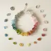 Guirnalda de Principios de Primavera Estilo Bosque Pulsera de Cristal Natural Nueva Pulsera Popular Pulsera de Malla Tejida Hecha a Mano