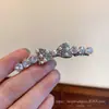 Pinza de cocodrilo con strass y moño blanco para cabello suelto, pinza de princesa, pinza súper de hada dulce para flequillo, pinza lateral simple, accesorio para el cabello, pasador