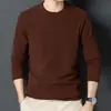 Blusa masculina de manga longa com gola alta meia, versátil e simples, estilo novo, quente e artística, popular e moderna