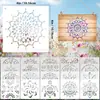 Plantilla Nueva para Pintar Mandalas Tablero Hueco para Mascotas Molde DIY Pintado a Mano Tablero Stencil para Graffiti en Spray para Niños