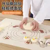 Tapete de Silicona con Forma de Oso, Tapete Antiadherente de Grado Alimenticio para Amasar, Tapete Antideslizante de Cocina para Hornear, Tapete Grande Espeso para Estirar Masa