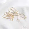 Pendientes de Gancho Cerrado para Oreja Color-Preservante Rellenos de Oro de 14K Pendientes con Forma de I de Oreja de Conejo Hechos a Mano DIY Colgante de Oreja Accesorios de Joyería para Oreja