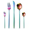 Nuevo Juego de Cubiertos de Acero Inoxidable Transfronterizo 2026, Juego Portugués de 4 Piezas para Hotel Cocina Occidental, Cuchillo para Bistec, Tenedor, Cuchara de Postre