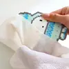 Toalla de Baño Blanca Texturizada de Tres Capas Engrosada con Paño para Planchar Resistente al Calor, Tamaño Grande