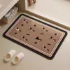 Felpudo de Baño de Dibujos Animados, Felpudo Absorbente Antideslizante de Lino para Baño, Lavamanos, Resistente a Manchas, Resistente al Desgaste, Felpudo de Fácil Cuidado
