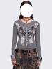 Ventas Directas de Fábrica 2026 Amazon Otoño e Invierno Moda Y2K Estampada Personalizada Europea y Americana Transfronteriza Camiseta de Manga Larga Tops para Mujer