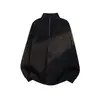 Cross2026 Otoño Invierno Nuevo Sudadera con Media Cremallera Estilo Retro Americano Talla Grande Cuello Alto Moda Casual Chaqueta Pulóver Hombre