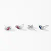 Brincos de Prata Esterlina S925 Moda Retrô Pedra Preciosa Colorida Cor Marquise para Mulheres com Design Único e Design Único Novos Brincos