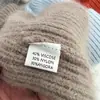 Gorro de Punto de Pelo de Conejo Angora de Alta Densidad para Mujer, Gorro de Lana Ruso Engrosado para Invierno que Protege las Orejas
