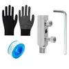 Extractor de roscas para grifo de tubería de agua con válvula angular hexagonal interno 5 piezas juego combinado universal de extractores para roscas de 1/2" y 3/4"