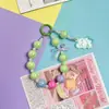 Cadena de Mano con Colgante de Corazón y Lazo de Cristal para Teléfono Móvil Neutro Funda para Teléfono Móvil Hecha a Mano con Cuentas Lanyard para Teléfono Móvil Joyería