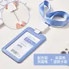 Portatarjetas de Identificación Youhe Permiso de Trabajo con Cordón para Colgar en el Cuello Insignia Tarjeta de Autobús Tarjeta de Campus Tarjeta Escolar Tarjeta de Trabajo Horizontal y Vertical Opcional