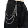 Joias Transfronteiriças Europeias e Americanas Halloween Metal Caveira Mão Fantasma Corrente de Cintura Punk Corrente Multi-Camadas Espada Longa Decorativa Corrente de Calça