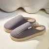 Pantuflas de Algodón para Otoño e Invierno Mujer Dibujos Animados Antideslizantes Cálidas de Felpa Estilo Nuevo Hogar Invierno Pantuflas de Pareja Mujer