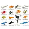 32 Modelos Animais Artificiais Miniatura da Série Marinha Transfronteiriça, Tartarugas Pequenas, Lagostas e Caranguejos Subaquáticos
