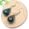 Fornecedor de barraca brincos de ágata de pedra natural brincos de olho de tigre gota d'água redondos joias da moda fabricantes de gotas d'água yuan atacado