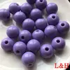1234567890mm morado claro redondas lisas acrílico con agujero color sólido cuentas diy tamaño plástico sueltas