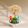 A-Peng Cristal Árbol de Cristal Natural Ágata Blanca Geoda Creativa Cuenco del Tesoro Árbol de la Fortuna Citrino Árbol del Dinero Adorno