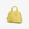 Couro Bovino de Primeira Camada do Togo ~ Mini Bolsa Concha Bolide Couro Genuíno Bolsa de Boliche Ombro Transversal Bolsa de Mão Versátil