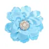 Nuevo Tejido de Satén Hecho a Mano Perla Diamante Núcleo de Flor Flor diy Accesorios para el Cabello Tocado Zapatos y Sombreros Accesorios de Ropa