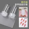 Ferramenta de Carimbo de Silicone para Nail Art Branca Leitoso Transparente, Ferramenta de Transferência de Modelo de Gel para Pintura Francesa Resistente a Rasgos, Ferramenta de Carimbo para Nail Art Transfronteiriça