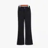 ¡Precio de Gran Venta! Pantalones de Supermodelo Jeans Negros Elásticos en Cuatro Direcciones Que No se Pegan a las Piernas_Pantalones de Pierna Recta de Gama Alta 573