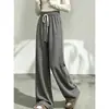 Shaoxing - 2026 Pantalones Casuales para Mujer DeRong 270g Pantalones Sencillos Bolsillo Doble Serie de Pantalones de Rayas Verticales Finas Teñidos en Hilo
