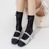 Botas aún algodón primavera y verano calcetines finos de encaje para mujer Lolita lazo hueco serie miu montón de calcetines de princesa