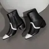 Botas Martin caña corta punta fina para mujer 40 nuevas botas europeas y americanas costura gruesa 48 comercio exterior botas romanas talla grande tacón