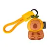 Llavero Creativo de Cuero de Capibara Pequeño Animal Lindo Dibujo Animado Capibara Colgante Exquisito de Bolso de Cuero Regalo