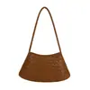 Nova Bolsa Feminina Bolsa de Ombro Tecida para Mulheres Simples de Alto Padrão Transfronteiriça Moda Versátil Retro Bolsa de Mão Bolsa de Ombro