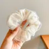 Lenço Quadrado com Laço, Elástico de Cabelo Doce com Renda, Borda de Renda, Faixa de Cabelo de Alta Qualidade Estilo Preguiçoso para Meninas, Tamanho Extra Grande
