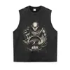 Roupas Masculinas Transfronteiriças Camiseta com Estampa de Anime Japonês Oversize Street Loose Algodão Manga Curta Masculina e Feminina