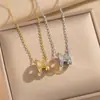 Transfronterizo Nuevo Arco del Triunfo Cintura Pequeña Lujo Ligero Moda Elegante Impresionante Collar Completo de Diamantes para Mujer Versátil Acero de Titanio