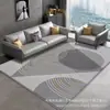 Alfombra de Sala de Estar de Terciopelo de Cristal Estilo Ins Alfombra de Dormitorio para Sofá Mesa de Café Suelo Antideslizante Resistente a la Suciedad Resistente al Desgaste Fácil de Limpiar