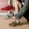 Zapatos Agan, de altura creciente, suela gruesa, zapatillas nuevas de moda, zapatillas de entrenamiento estilo coreano alemán, con cordones de otoño, 2026 mujer rojo