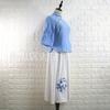 Estilo República da China Roupas Femininas Verão Novo Melhorado Estilo República da China Hanfu Algodão Linho Porcelana Azul e Branca Bordado Conjunto Feminino