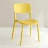 Silla de Comedor de Plástico Silla Minimalista Moderna con Respaldo Hogareña Cómoda Silla para Mesa de Comedor Pequeña Apilable para Exteriores