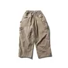 Pantalones largos impermeables funcionales para exteriores estilo retro minimalista japonés Rumeng, unisex, corte holgado, con bolsillos grandes, adecuados para usar en otoño